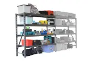 Industrial Garage Longspan Shelving Add-on Bay Rack 1820 x 1953W x 610D 4 Shelf
