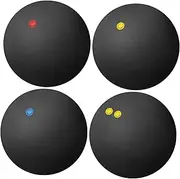 Kisangel 4 Pcs Squash Balls Bouncy Lightweight Sports Training for Rackets Squash Tennis and Party Games