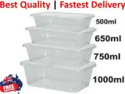 Reusable Take Away Containers + Lids Disposable Food Storage 500 650 750 1000ml