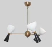 Stilnovo Modern 3 Arms 6 lights Mid Century Sputnik Chandelier light Fixture