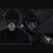 COD : Ghosts Half Face Mask Hanging Ears Cosplay Excluding Knitted Hats