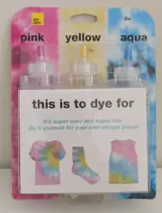 Jay Jays this is to dye for Tie Dye Set Pink Yellow Blue