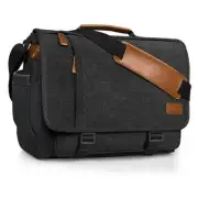 Men's Messenger Bag 17.3 Inch Upgraded, Water-resistant Canvas Laptop Bag,