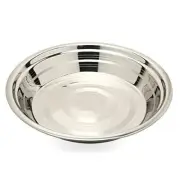 Stainless Steel Atta Parat- Silver (17 Inch,1 Pc)