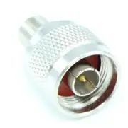 Coax F-Type Female to N-type Male Adapter Threaded Nickel Plated