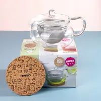 在飛比找松果購物優惠-【日本Hario】附濾網耐熱丸形茶壺-450ml(CHJMN