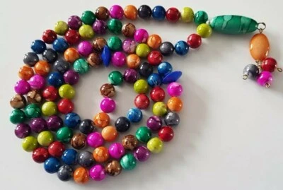 New Hand Made Multi Colour Wood TASBIH / TASBEEH MISBAHA ROSARY WORRY 99 BEADS