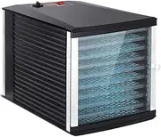 Devanti Food Dehydrator, 10 Trays 630W Electric Excalibur Dehydrators Dryer Machine Oven Jerky Yogurt Fruit Maker Home Small Kitchen Appliances, Adjustable Temperature Control Black