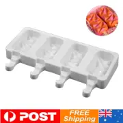 Lolly Frozen Mould Mold Popsicle Silicone Ice Cream Maker Block Pole DIY Tool