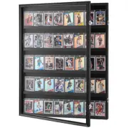 VEVOR 35 Graded Sports Card Display Case, 617 x 775 x 55 mm, Baseball Card Display Frame with 98% UV Protection Clear View PC Glass, Lockable Wall Cab