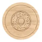 Coffee Glazed Doughnut Donut Round Chopping Cheese Board Funny Food Cake