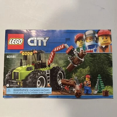 LEGO Forest Tractor - City 60181 Log Cutter Truck - INSTRUCTIONS ONLY