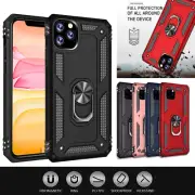 For Apple iPhone 11 11 Pro Max Heavy Duty Shockproof Magnetic Ring Case Cover