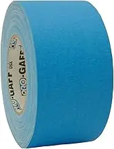 Pro Tapes Premium Fluorescent Gaffers Tape (PRO-Gaff-Neon): 3 in. x 50 yds. (Fluorescent Blue)
