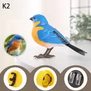 Electric Singing and Chirping Bird Toy, Artificial Bird Toys, Cute Interactive Bird Toy and Decoration, Motion and Sound Activated, Battery Operate...