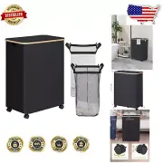 Collapsible 160L Laundry Hamper with Wheels – Elegant, Space-Saving Design