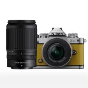 Nikon Z fc Mustard Yellow with Nikkor Z 16-50mm VR and Z 50-250mm VR Lens