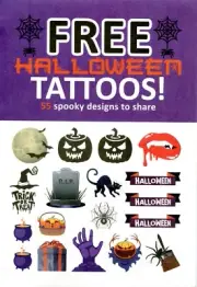 55 HALLOWEEN TATTOOS—Ghost—Spider—Pumpkin—Witch—Bat—Vampire—Zombie—New