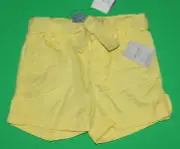 4 NWT Pumpkin Patch FREE AS A BIRD Yellow Crochet Belt Cuffed SHORTS Girls
