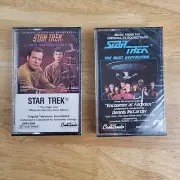(2 LOT) Star Trek Soundtrack The Cage Encounter At Farpoint Crescendo cassettes