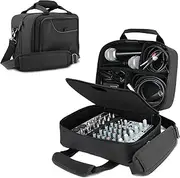USA Gear Audio DJ Mixer Carrying Case with Custom Storage for Cables, Microphones, Adapters and More - Compatible with Behringer Xenyx 802, 502, 1002, Q802USB and More - Scratch and Weather Resistant