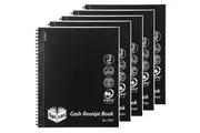 Spirax P504 Cash Receipt Black Cover Quarto Pack 5