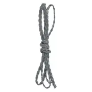 Flat Braided Leather Cord 5mm 1m Gray Craft Strip for Jewelry 3.3ft