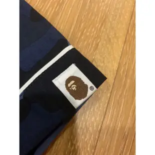 A Bathing Ape Bape 藍色迷彩短袖襯衫