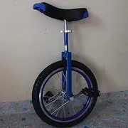 16 Inches Bold Aluminum Alloy Alloy Rim Wheel Unicycle-with Height-Adjustable Seat Adult's Trainer Unicycle-Strong and Durable Exercise Bike Bicycle-for Children with 1.2-1.4 Meters 16 Inch Bl TDF