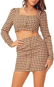 [EMOTAÉ] Total Betty Matching Houndstooth Skirt Set