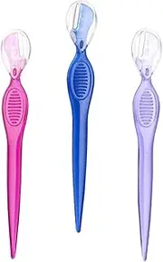 GANAZONO Pack Eyebrow Shapers Precision Stainless Steel Razors Compact Beauty Tools Non-slip Grip for Travel