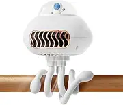 Stroller Fan - 3-Speed Flexible Tripod Personal Fan | Silicone Handheld And Hangable Cooling Device | Rechargeable Portable Tool For Outdoor Travel Sleep Bed Bike Car Seat Desk Home Office