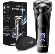 Electric Razor for Men Shavers Face with Pop-Up Trimmer Waterproof Cordless Case