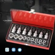 Multiple Sizes Sockets Torx Bit Socket Set with for Case for Steel T30-T70
