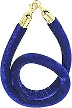 Rope Barriers, Rope Barrier Belt Purple Velvet Rope Barrier, Crowd Control Rope Barrier with Metal Hooks, Velvet Stanchion Rope for Car Shows Carpet Events 1/2/3M Rope Barrier for Crowd Control(Blue1,6ft/185cm)