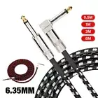 0.5M~6M 6.35mm 1/4-Inch Audio Cable For Electric Guitar Bass Amp Instrument Cord