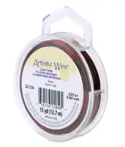 22 Gauge Brown Artistic Wire Tarnish Resistant Wire 15 Yards