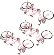 Toyvian Mini Cycle Boys and Girls Bike Toy Double Seat Tandem Bicycle Cycle Miniature for Children for Decor