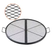 VEVOR 36" Foldable Round Cooking Fire Pit Grill Grate X-Marks Heavy-Duty Steel