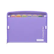 Colourhide A4 Zip-It Expanding File Cover Organiser w/ Pen Holder Loop Lavander
