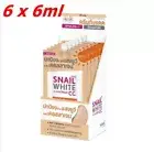 6x NAMU LIFE SNAIL WHITE SUNSCREEN CC SPF50/PA+++ skin radiant smooth 6ml.
