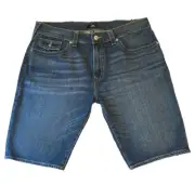 New True Religion Men Geno Cutoff Super T relaxed Slim Denim Jeans Shorts 38×12
