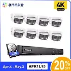 ANNKE 4K PoE Camera Security System 8CH NVR 180° Wide Angle Two Way Audio IP66