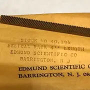 Edmund Scientific Co. Helical Rack 4” Length Stock No. 40.196 New Old Stock