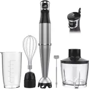 Immersion Handheld Blender 1100W, 5 Speed, with Chopper, Whisk and Frother