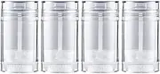 4 Pcs Deodorant Container Clear Empty Twist-up Tubes DIY Deodorant Stick Containers Bottom Filling Gel Cosmetics Lip Balm Tube Bottle (50ml/1.7oz)