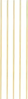 uxcell 5 Pcs Brass Round Rod, 2.5mm x 8" Lathe Bar Stock H62 Brass Round Stock for DIY Craft Making Hardware Novelty Model Car Plane Boat Ship, Copper