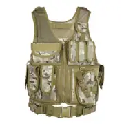 Outlife Tactical Vest Military Swat Assault Shooting Hunting Molle Plate Carrier With Holster Cp Camouflage Vests