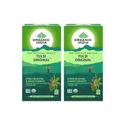 Organic India Tulsi Original Tea Bags (Holy Basil)-Pack of 25 + 25 = 50 Bags-F/S