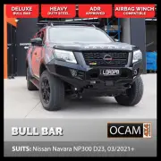 OCAM H-Bar, Replacement Winch Bar for Nissan Navara NP300 03/2021+, Hoopless Bul